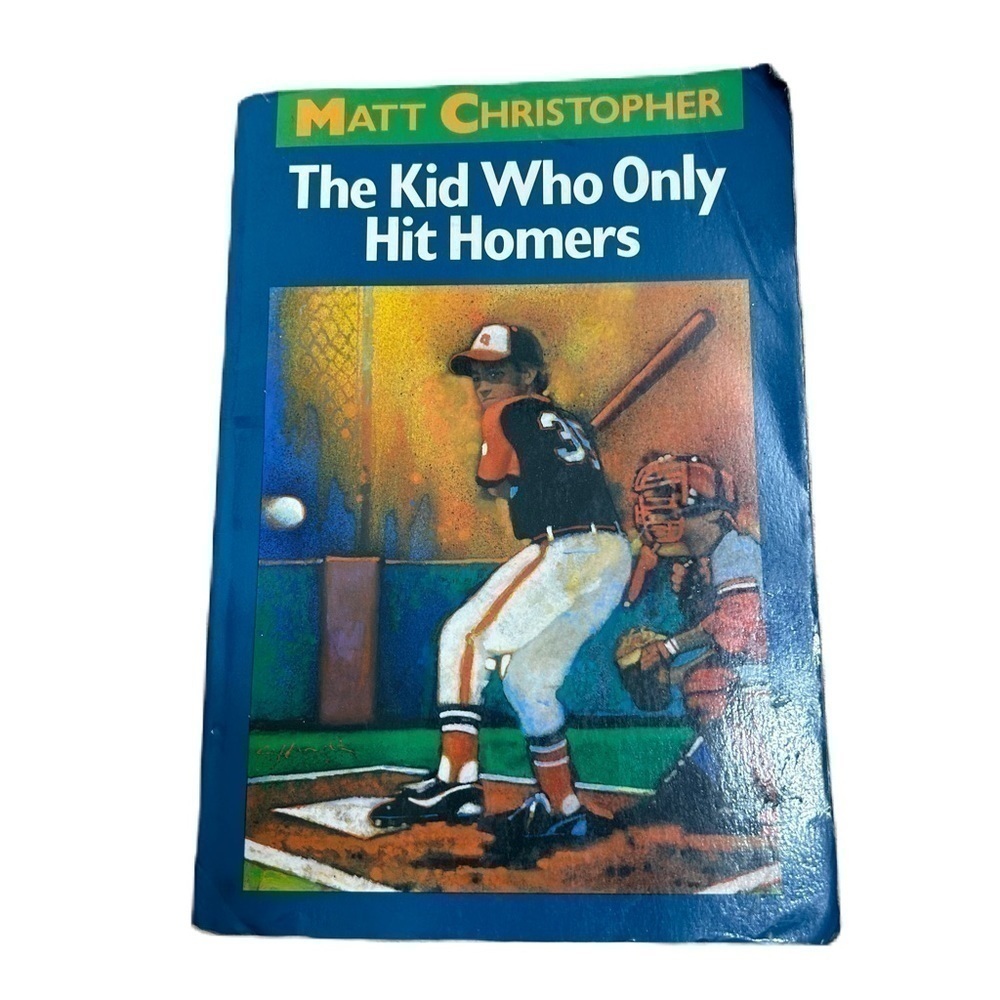 Vintage Matt Christopher Book The Kit Who Only Hits Homers Paperback Baseball